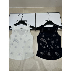 批发2026夏季新款针织<b class='q'>背心</b>五角星烫钻无袖简约修身显瘦女上衣