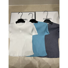 批发2026夏季新款针织圆领短袖凹凸立体压印设计感修身极简女上衣