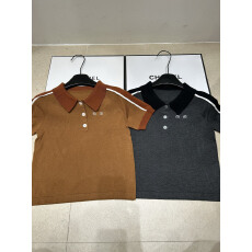 批发2026夏季新款撞色Polo领针织插肩拼条短袖<b class='q'>修身</b>显瘦韩系休闲女上衣