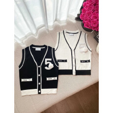 批发拼色v领毛针织开衫马甲背心女夏韩式时髦修身显瘦立体花朵女上衣