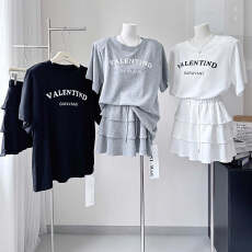 批发2026超火夏装一整套穿搭女新款慵懒风宽松t恤+半身裙减龄两件套