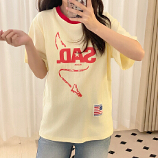 批发实拍21支210g精梳纯棉 短袖T恤<b class='q'>男</b>女夏季新款减龄学院风大码<b class='q'>体恤</b>潮