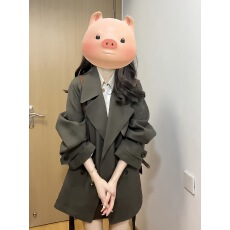 批发巨好看的短款风衣外套女2025年<b class='q'>秋</b>季新款时尚百搭休闲爆款韩系超火