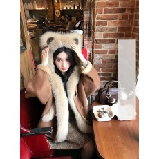 批发「摩卡松果」<b class='q'>甜美</b>可爱双面羊毛大衣女中长款2025秋冬新款毛呢外套