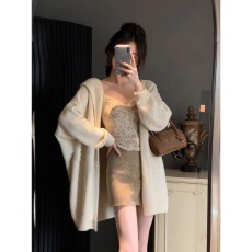 批发法式御姐风套装女蕾丝吊带<b class='q'>时尚</b>百搭高腰外套半身裙气质穿搭一整套