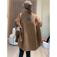 批发休闲慵懒风宽松大版衬衫女春<b class='q'>秋</b>新款百搭上衣韩版时尚工装衬衣外套