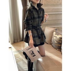 批发洋气磨毛格子加厚衬衫女设计感上衣长袖<b class='q'>外套</b>秋冬装2026<b class='q'>新款</b>欧洲站