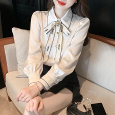 批发2026春秋新款设计感小众洋气<b class='q'>衬衫</b>女<b class='q'>长袖</b>气质百搭雪纺<b class='q'>衬衣</b>打底上衣
