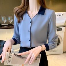 批发时尚洋气雪纺衬衫女士装2026年新款春秋<b class='q'>冬</b>季爆款长袖上衣小衫衬衣