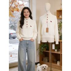 批发流行女装2026秋冬新款半高领长袖撞色插肩洋气慵懒风<b class='q'>针织</b>衫毛衣女