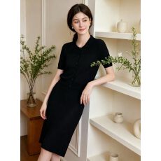 批发OLrain欧芮儿2025春季蓝色法式<b class='q'>通勤</b>镂空毛针织裙气质两件套装裙