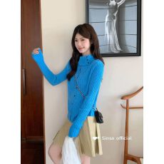 批发SUSAN2026秋季新款翻领长袖针织衫女时尚百搭<b class='q'>毛衣外套</b>十三行女装