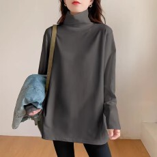 批发高领德绒打底衫女冬季内搭洋气遮屁股<b class='q'>大码</b>胖mm配鲨鱼裤中长款上衣