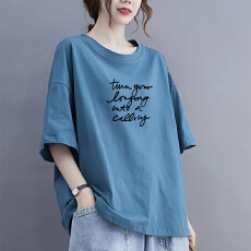 批发<b class='q'>大码</b>女装胖mm宽松纯棉短袖t恤衫女2026新款妈妈夏装欧货爆款上衣