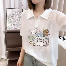 批发大码女装胖mm宽松纯棉短袖t恤polo衫女2026新款妈妈夏装欧货上衣