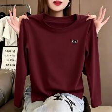 批发<b class='q'>纯棉</b>长袖印花宽松外穿2026新款女洋气欧货大码胖mm遮肚高级感上衣