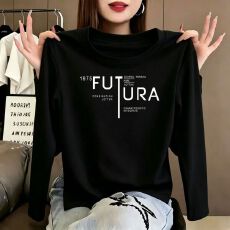 批发纯棉长袖印花宽松外穿2026新款女洋气欧货大码胖mm遮肚高级感上衣