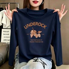 批发纯棉长袖印花宽松外穿2026新款女洋气欧货大码胖mm遮肚高级感上衣