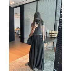 批发莫代尔<b class='q'>春</b>夏季高腰拖地长裙子休闲半身裙女半裙垂感高级百搭A字