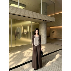 批发韩系<b class='q'>长</b>袖防晒开衫吊带背心阔腿裤裤裙三件套女夏季慵懒感遮肉套装