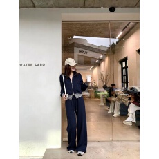 批发慵懒风假两件卫衣套装女2026<b class='q'>秋</b>季宽松松弛感阔腿裤时尚减龄潮