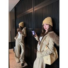 批发邱肉瑶【绒织暖冬】毛领加绒卫衣<b class='q'>套装</b>内胆上衣休闲长裤两件套女