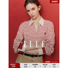 批发官图实价条纹秩序学院新年条纹卫衣女2026春季新款设计感宽松上衣