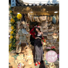 批发性感波点蕾丝黑色<b class='q'>连衣裙</b>女2026夏季新款纯欲收腰度假<b class='q'>长裙</b>