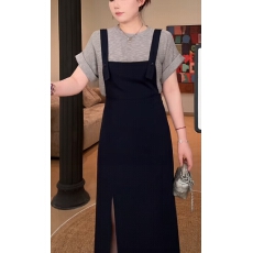 批发琪琪怪怪大码<b class='q'>女</b>装逃离班味时尚减龄休闲高腰背带裙