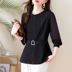 批发实拍#大码女装T恤圆领百搭气质时尚休闲宽松显瘦遮肉胖mm春装