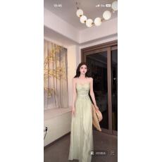 批发越南正品代购SoVintage吊带花朵收腰长款连衣<b class='q'>裙</b>优雅甜美仙女<b class='q'>礼服</b>