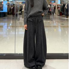 批发秋冬加绒加厚气球裤 设计感<b class='q'>西装</b>时尚休闲洋气百搭裤女