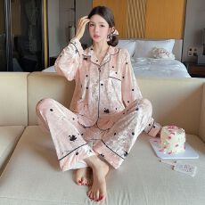 批发直播爆款，秋冬长袖金丝绒睡衣女甜美卡通烫钻<b class='q'>天鹅</b>开衫金钻<b class='q'>绒套装</b>