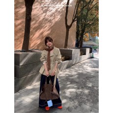批发英伦风小个子短款气质外套韩系薄款宽松慵懒风休闲上衣廓形感风衣