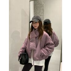 批发美式复古外套棉服女装2025年冬季爆款小个子短夹克通勤风上衣外套