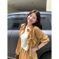 批发2026年春夏季新款<b class='q'>韩版</b>时尚百搭休闲舒适格子<b class='q'>衬衫女</b>半身裙