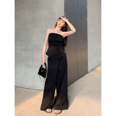 批发老钱风套装女2026年夏日出游度假<b class='q'>时尚</b>穿搭防晒衬衣阔腿裤