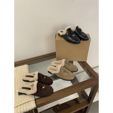 批发2025秋季新款粗跟韩系休闲女毛鞋包头拖女鞋