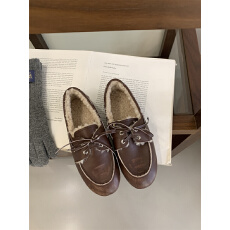 批发2025<b class='q'>秋</b>季新款粗跟韩系休闲女毛鞋厚毛深口女鞋