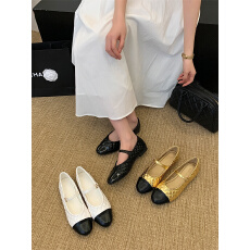 批发2026春季新款小香风绣线小圆头校园风单鞋