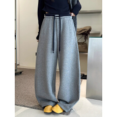 批发<b class='q'>裤</b>子女2025秋冬季新款加绒卫<b class='q'>裤</b>直筒弯刀休闲<b class='q'>裤</b>香蕉阔腿运动<b class='q'>裤</b>9370