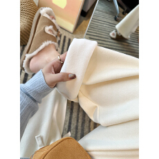 批发婴儿绒休闲<b class='q'>裤</b>女2025冬季宽松百搭垂感加绒遛弯阔腿长<b class='q'>裤</b>
