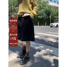 批发馨帮帮  老钱风灯芯绒高腰直筒五分<b class='q'>裤</b>2025复古松驰感工装风阔腿<b class='q'>裤</b>