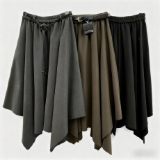 批发2025秋冬新款时尚松紧腰呢料<b class='q'>不规则</b>爆款<b class='q'>半身裙</b>显瘦下摆A字裙垂坠