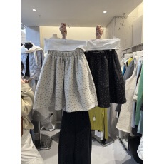 批发2025年冬季新款韩版宽松高腰通勤风减龄显瘦百搭碎花半身裙