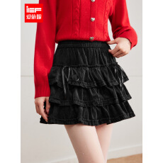 批发IEF/爱依服半身裙2025<b class='q'>秋</b>冬新款韩版甜美减龄少女风设计感百搭摆裙