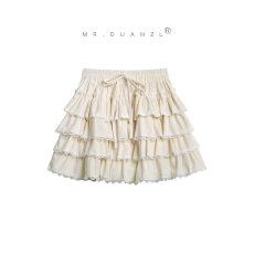 批发MRDUANZL<b class='q'>蕾丝</b>花边蛋糕蓬蓬裙短裙南瓜裤系带蝴蝶结裙子裤裙半身裙