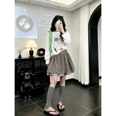 批发大码复古抽绳条纹休闲短裤女夏季胖mm遮肉显瘦松紧腰宽松五分<b class='q'>裙</b>裤