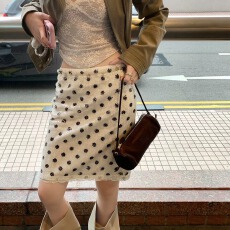 批发板栗可可Bankelili'波光粼粼'精致重工亮片<b class='q'>蕾丝</b>裙设计感高腰半裙