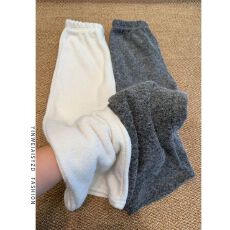 批发韩系复古毛呢阔腿裤女秋冬垂感高腰显瘦休闲糯米裤宽松百搭毛巾裤